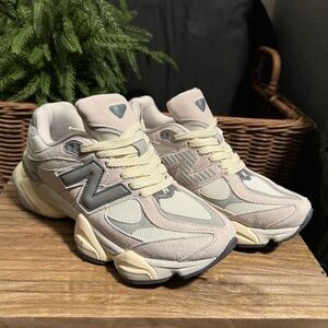 New Balance 9060 Beige and Gray Sneakers